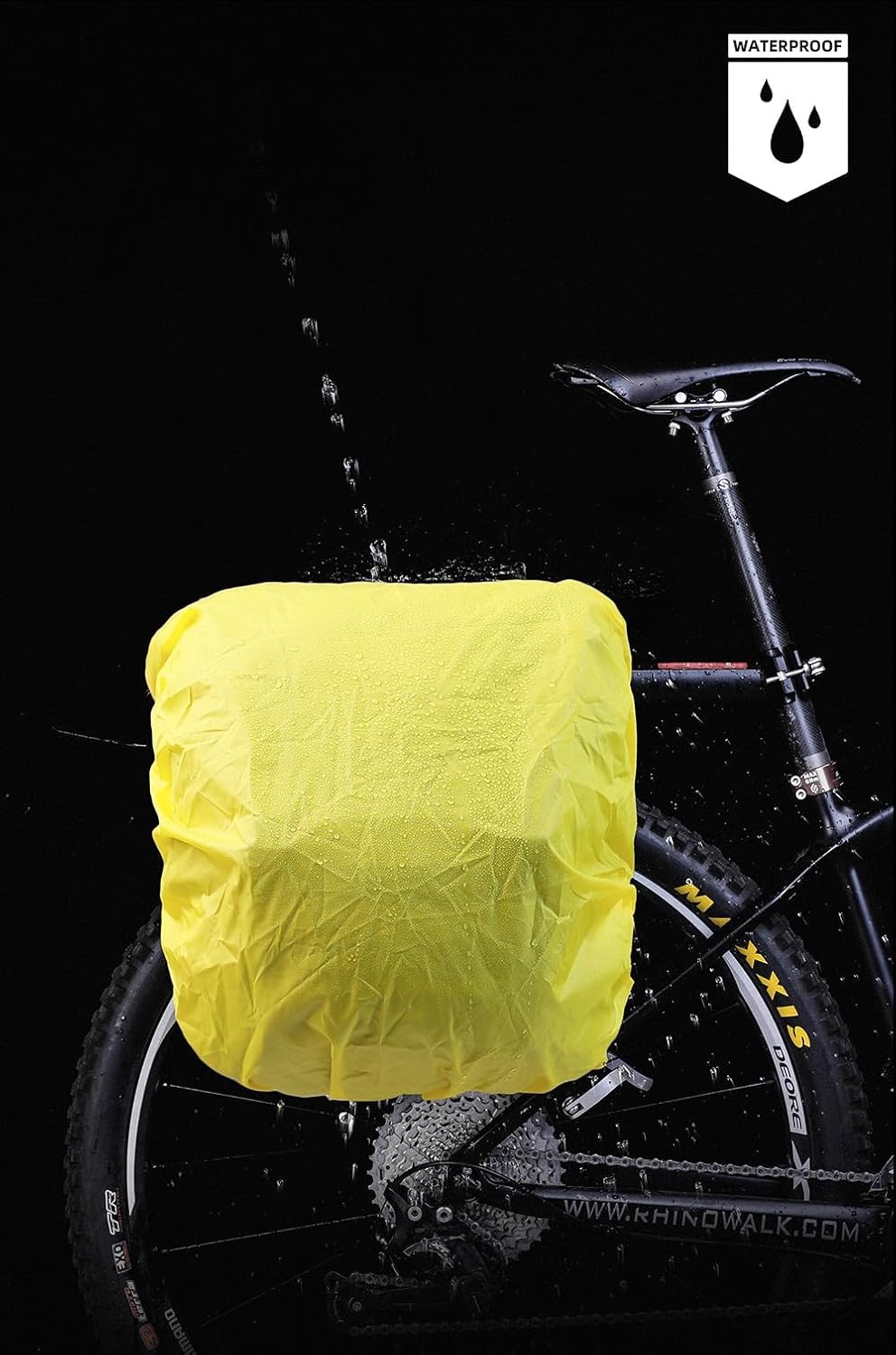 Dubbele Fietstas 40L Grijs met Regenhoes | Molle | Reflectie | Telefoonvak