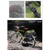 Dubbele Fietstas 40L Grijs met Regenhoes | Molle | Reflectie | Telefoonvak