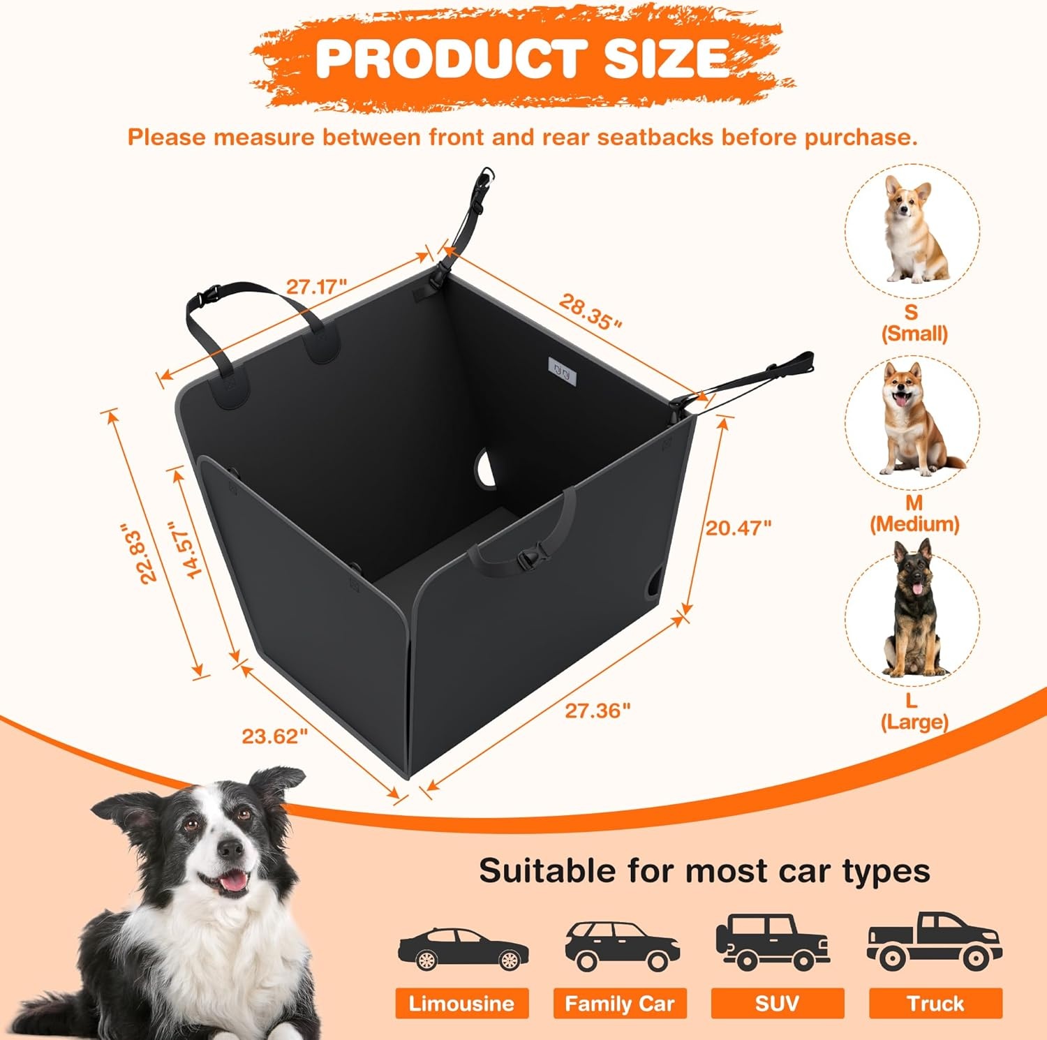 Hondenautostoelhoes Achterbank - Half Hangmat, Waterdicht, 34% Korting