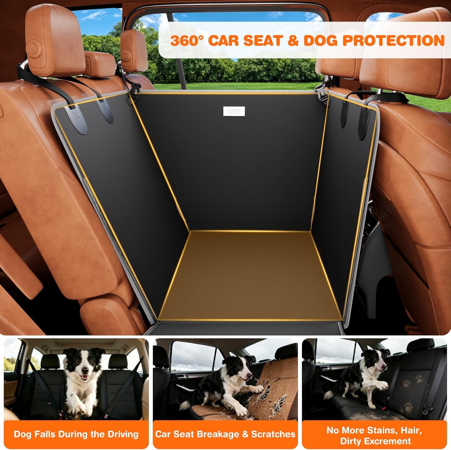 Hondenautostoelhoes Achterbank - Half Hangmat, Waterdicht, 34% Korting
