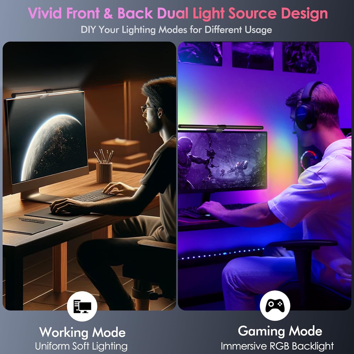 Monitorlamp 51cm met RGB - 58% Korting