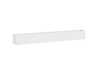 Ruime Witte Plantenbak van Staal - 360x40x40 cm met 35% Korting