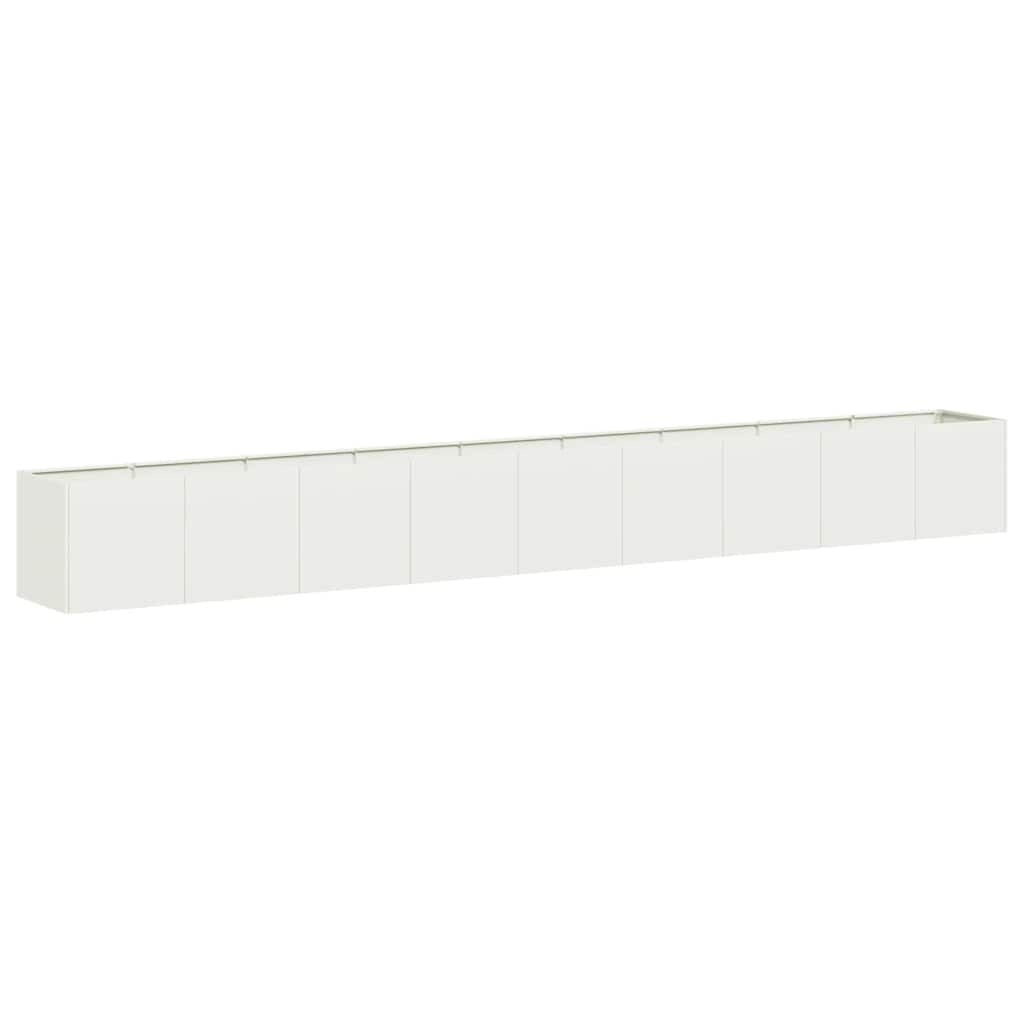 Ruime Witte Plantenbak van Staal - 360x40x40 cm met 35% Korting