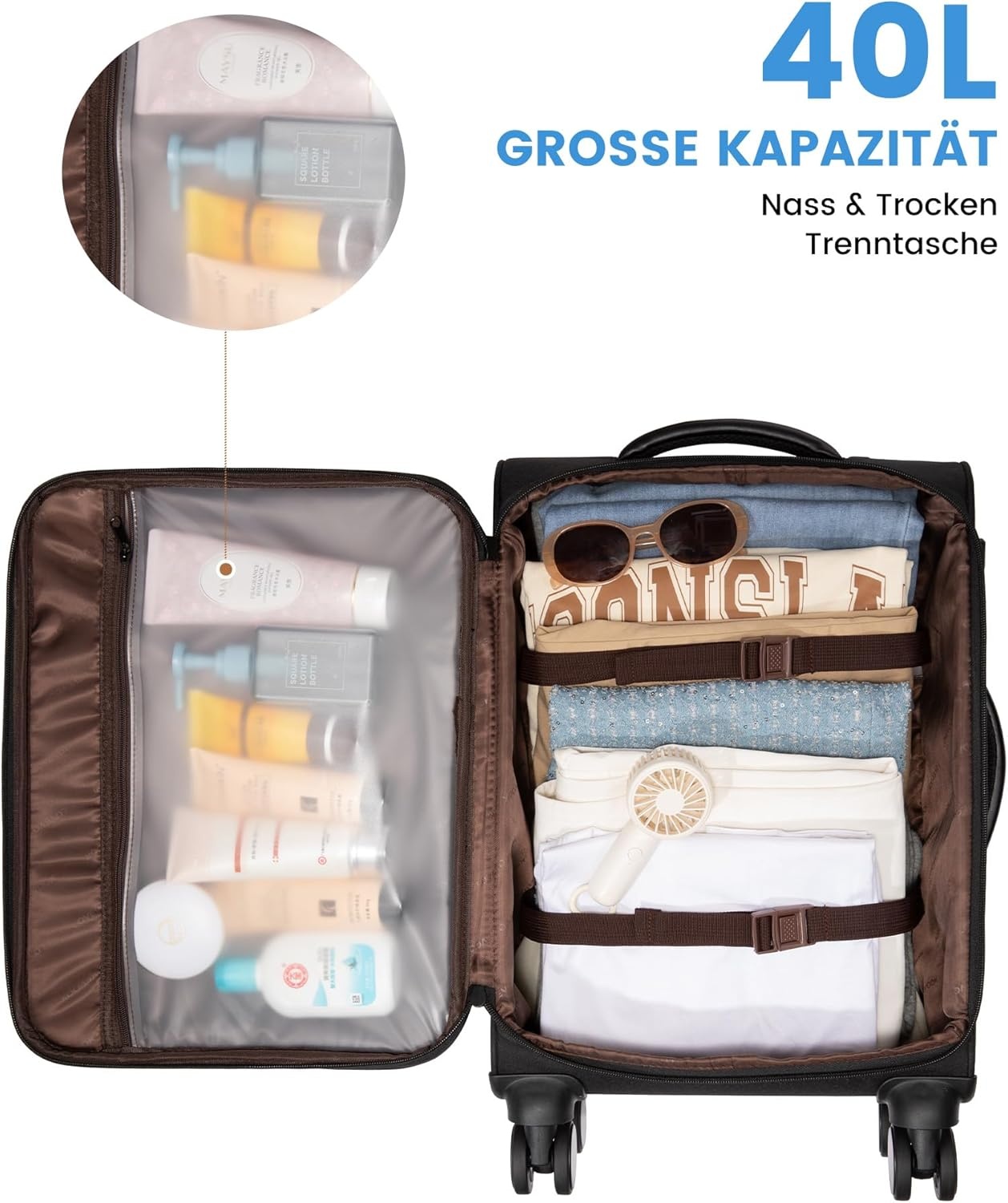 Reisrugzak 45L Handbagage, Uitbreidbaar, TSA Slot & Laptopvak - 30% Korting!