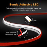 Ledstrip COB 10m Koud Wit 220V IP67 Waterdicht - 78% Korting