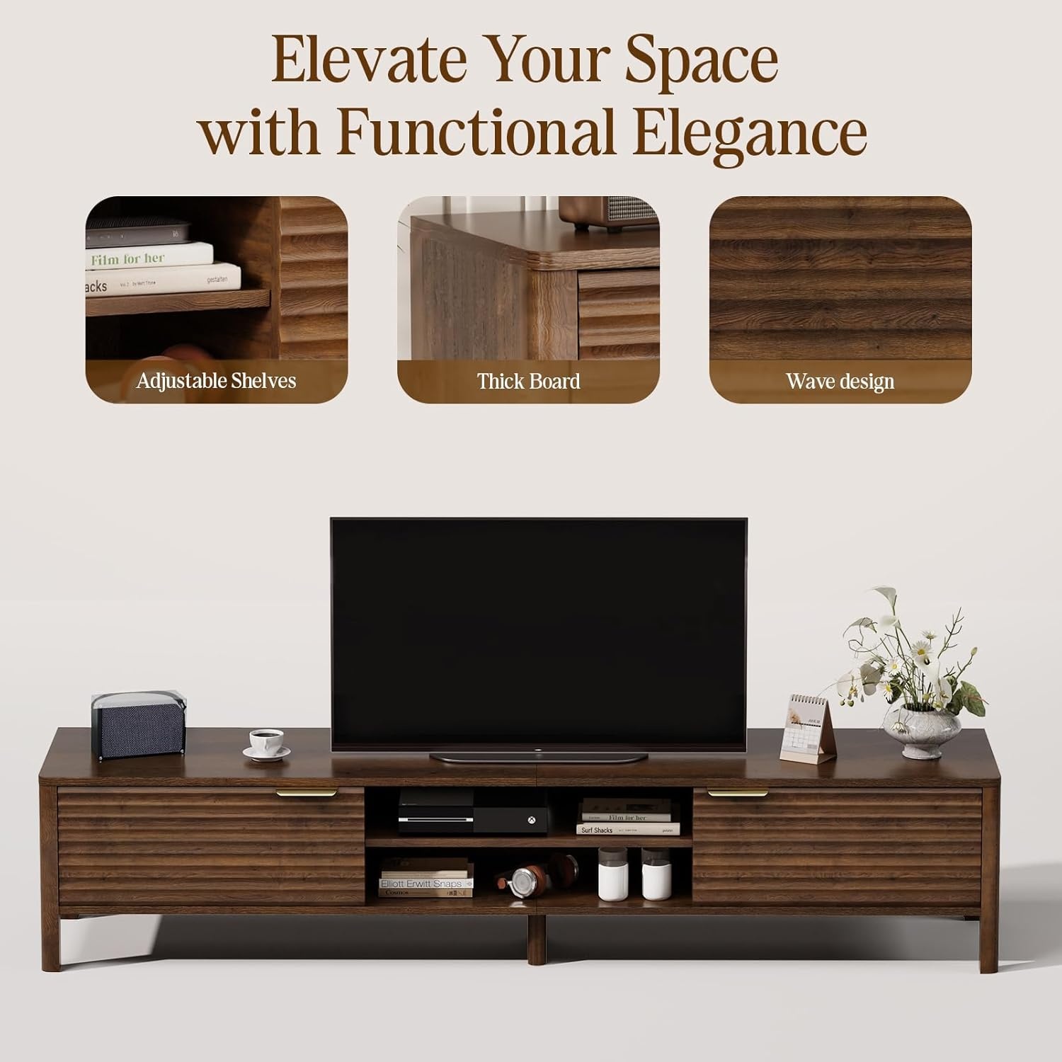 TV-meubel 180cm Bruin Hout met 55% Korting