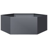 vidaXL Zeshoekige Plantenbak 138x120x45cm Staal Antraciet - 34% Korting