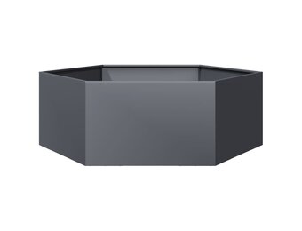 vidaXL Zeshoekige Plantenbak 138x120x45cm Staal Antraciet - 34% Korting