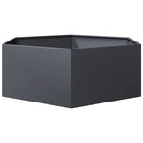 vidaXL Zeshoekige Plantenbak 138x120x45cm Staal Antraciet - 34% Korting