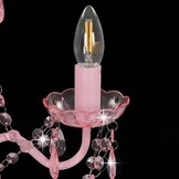 Roze Kroonluchter met Kralen - 34% Korting