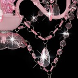 Roze Kroonluchter met Kralen - 34% Korting