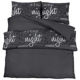 Zwart Katoenen Dekbedovertrekset 260x240 cm - 33% Korting