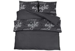 Dekbedovertrekset Katoen Zwart 260x240 cm - 66% Korting!