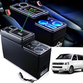 Middenconsole Opbergbox Draadloos Opladen VW T4-T7.1 | 5x USB | Zwart