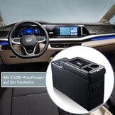 Middenconsole Opbergbox Draadloos Opladen VW T4-T7.1 | 5x USB | Zwart