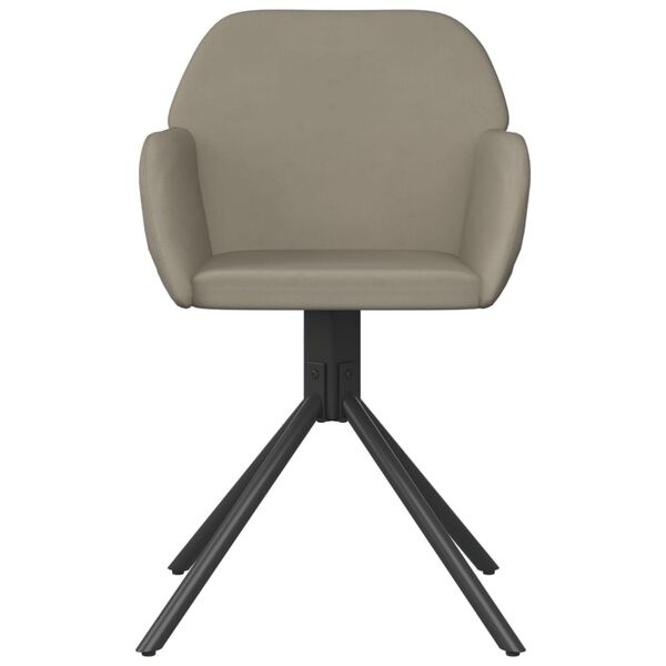 Draaibare fluwelen eetkamerstoelen (2 stuks) Lichtgrijs - 63% Korting