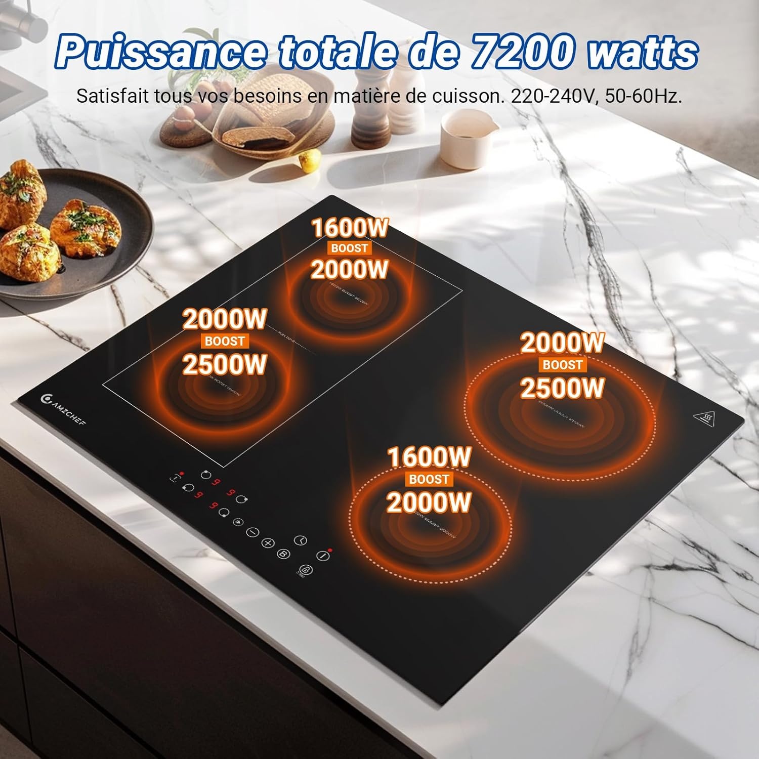 Inductiekookplaat 60cm 4 Zones met Flexibele Zones & Boost | 41% Korting