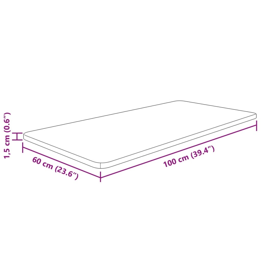 Donkerbruin Massief Houten Tafelblad 100x60cm - 54% Korting!