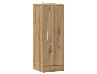 Schoenenkast van bewerkt hout - 32x35x92 cm - Oud houtkleurig - 34% Korting