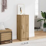 Schoenenkast van bewerkt hout - 32x35x92 cm - Oud houtkleurig - 34% Korting