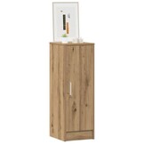 Schoenenkast van bewerkt hout - 32x35x92 cm - Oud houtkleurig - 34% Korting