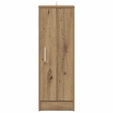Schoenenkast van bewerkt hout - 32x35x92 cm - Oud houtkleurig - 34% Korting