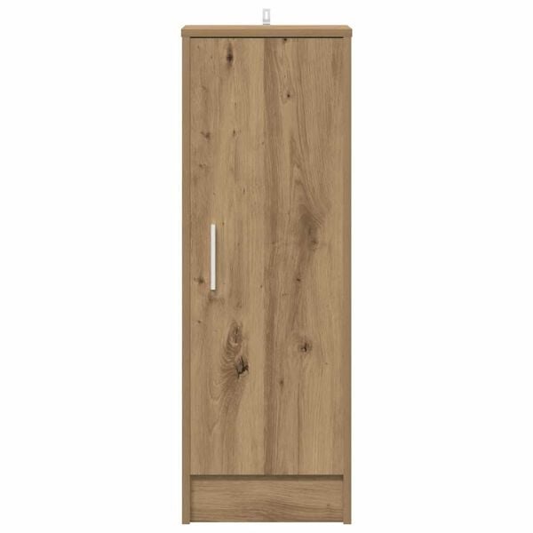 Schoenenkast van bewerkt hout - 32x35x92 cm - Oud houtkleurig - 34% Korting