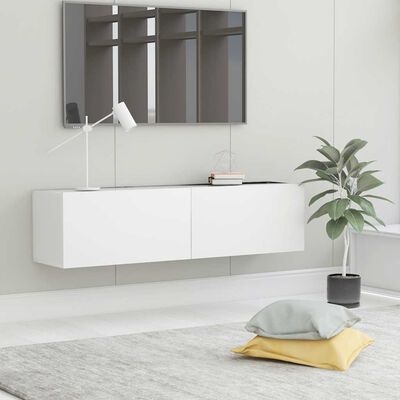 Tv-meubel 120x30x30 cm Bewerkt Hout Wit (34% Korting)