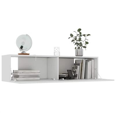 Tv-meubel 120x30x30 cm Bewerkt Hout Wit (34% Korting)