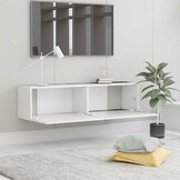 Tv-meubel 120x30x30 cm Bewerkt Hout Wit (34% Korting)