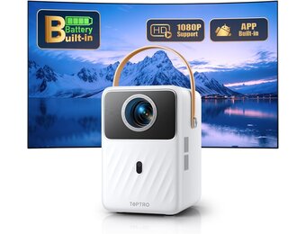 Draagbare Beamer met Accu | Full HD Mini-projector | 63% Korting