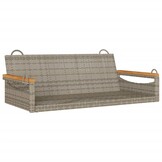 Geretourneerde Schommelbank Poly Rattan Grijs - 29% Korting!