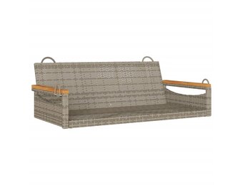 Geretourneerde Schommelbank Poly Rattan Grijs - 29% Korting!