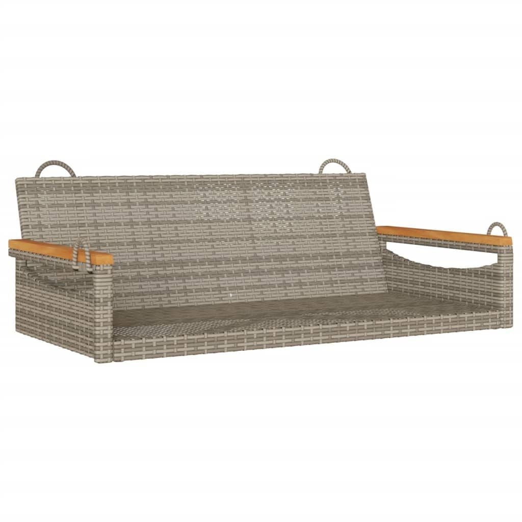 Geretourneerde Schommelbank Poly Rattan Grijs - 29% Korting!
