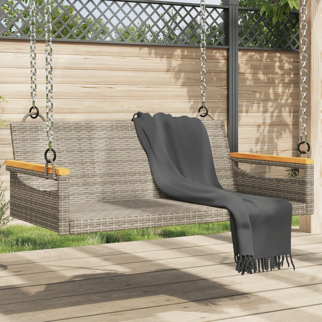 Geretourneerde Schommelbank Poly Rattan Grijs - 29% Korting!