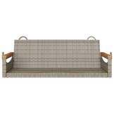 Geretourneerde Schommelbank Poly Rattan Grijs - 29% Korting!