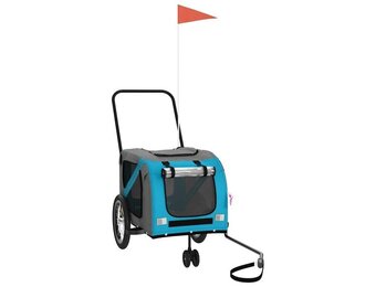 VidaXL Huisdierenfietskar Blauw/Grijs - 34% Korting