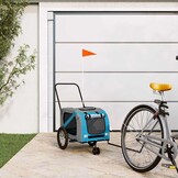 VidaXL Huisdierenfietskar Blauw/Grijs - 34% Korting