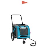 VidaXL Huisdierenfietskar Blauw/Grijs - 34% Korting