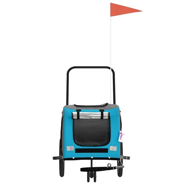 VidaXL Huisdierenfietskar Blauw/Grijs - 34% Korting