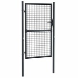 Gegalvaniseerd Stalen Gaaspoort 100x200 cm Grijs - 35% Korting!