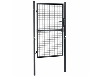 Gegalvaniseerd Stalen Gaaspoort 100x200 cm Grijs - 35% Korting!
