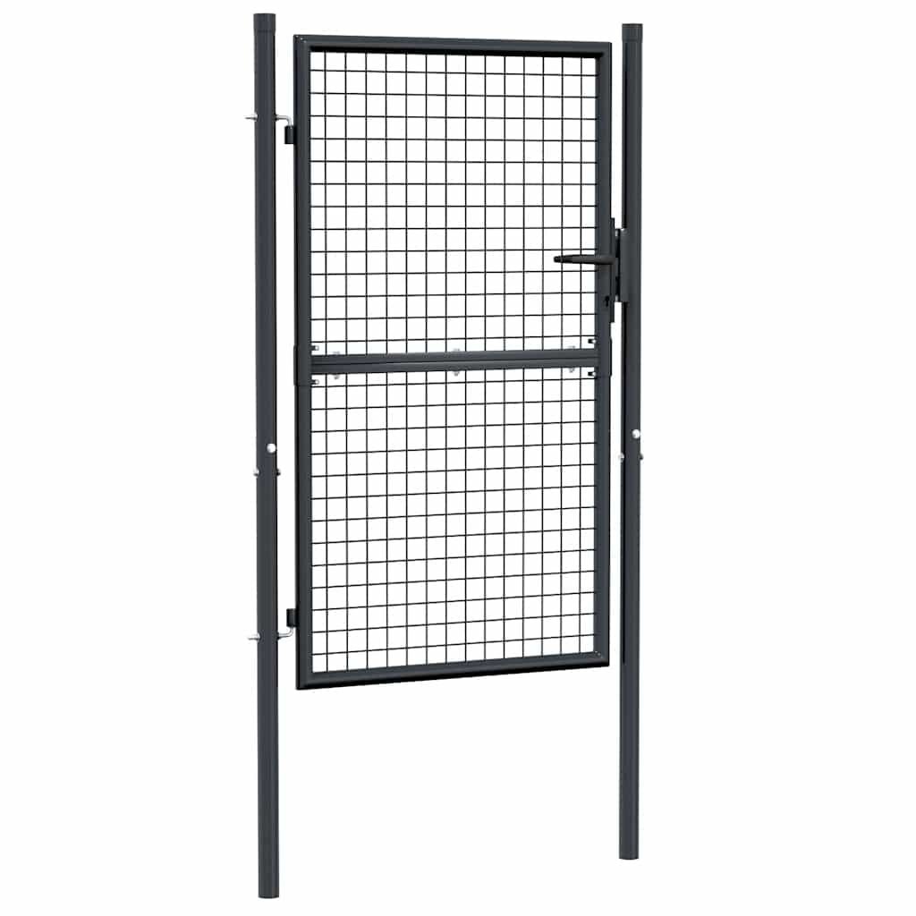 Gegalvaniseerd Stalen Gaaspoort 100x200 cm Grijs - 35% Korting!