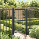 Gegalvaniseerd Stalen Gaaspoort 100x200 cm Grijs - 35% Korting!