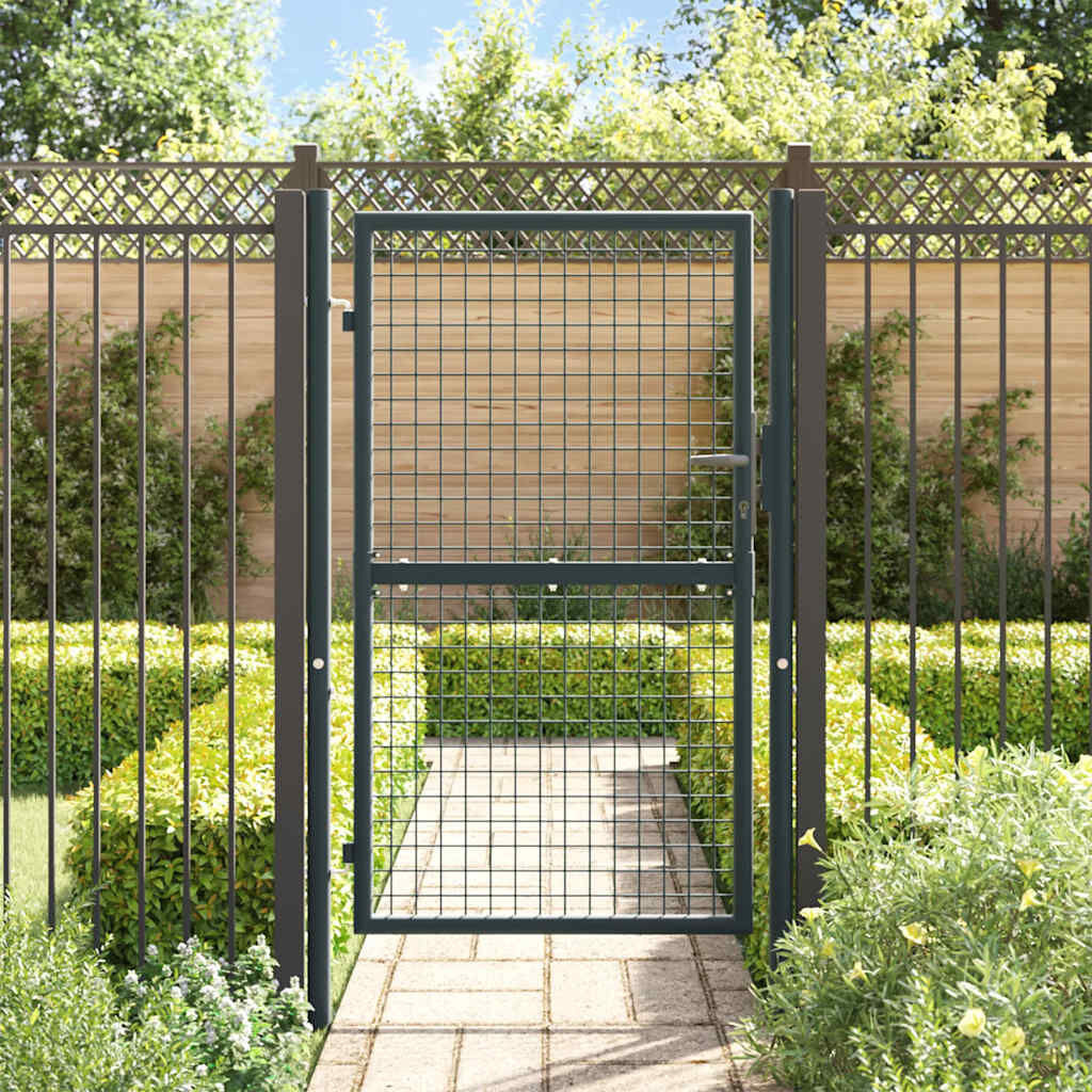 Gegalvaniseerd Stalen Gaaspoort 100x200 cm Grijs - 35% Korting!
