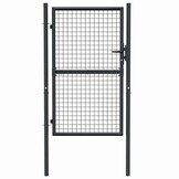 Gegalvaniseerd Stalen Gaaspoort 100x200 cm Grijs - 35% Korting!