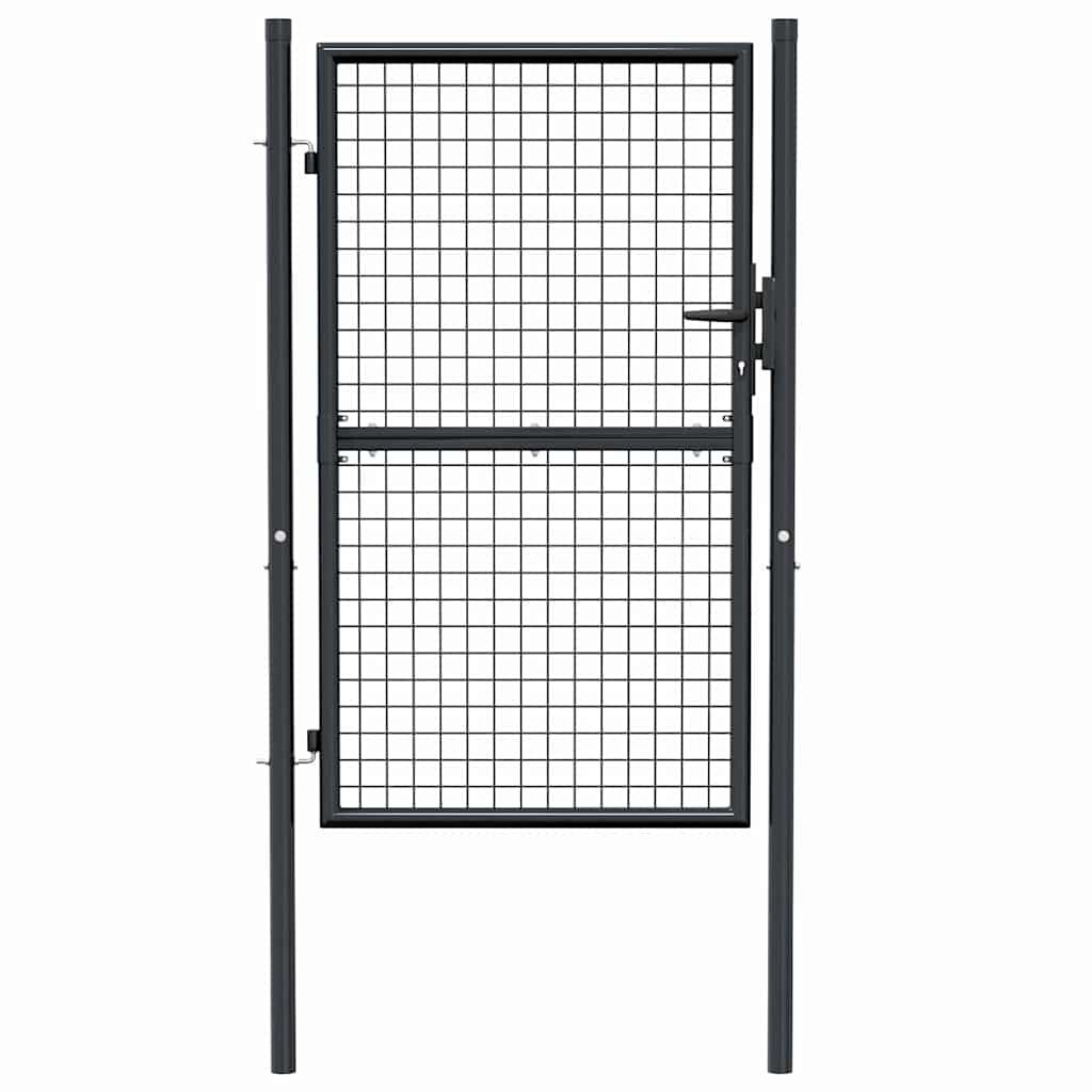Gegalvaniseerd Stalen Gaaspoort 100x200 cm Grijs - 35% Korting!