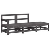 VidaXL Loungeset Massief Hout 3-delig met Kussens - 60% Korting!