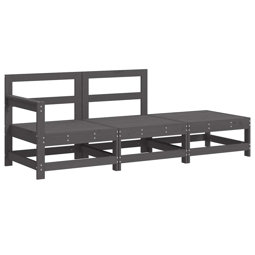 VidaXL Loungeset Massief Hout 3-delig met Kussens - 60% Korting!