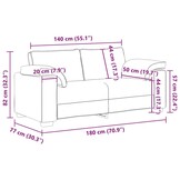 Loveseat bank 140 cm fluweel zwart - 52% korting!